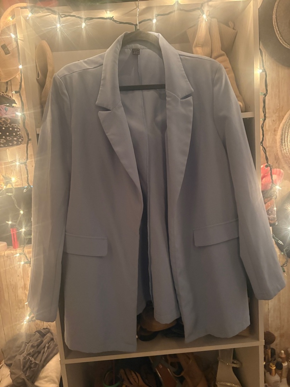 SHEIN Pale Blue Women's Blazer Jacket